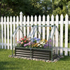 4 x 2 x 3 Feet Small Galvanized Raised Garden Bed with Greenhouse Cover