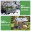 4 x 2 x 3 Feet Small Galvanized Raised Garden Bed with Greenhouse Cover