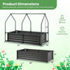 4 x 2 x 3 Feet Small Galvanized Raised Garden Bed with Greenhouse Cover