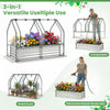 4 x 2 x 3 Feet Small Galvanized Raised Garden Bed with Greenhouse Cover