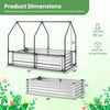 4 x 2 x 3 Feet Small Galvanized Raised Garden Bed with Greenhouse Cover