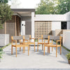 Premium 5-Piece Acacia Wooden Outdoor Furniture Patio Set With Dining Chairs And Table