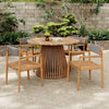 Premium 5-Piece Acacia Wooden Outdoor Furniture Patio Set With Dining Chairs And Table