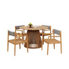 Premium 5-Piece Acacia Wooden Outdoor Furniture Patio Set With Dining Chairs And Table