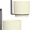 Wall Mounted Hanging Planter Vase & Geometric Wall Decor Polypropylene Container - Dia.5.91" - Sylinder Shape, White, Set of 2