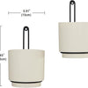 Wall Mounted Hanging Planter Vase & Geometric Wall Decor Polypropylene Container - Dia.5.91" - Sylinder Shape, White, Set of 2