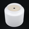 3-Piece White Stoneware Planter Pot Set with Ribbed Texture