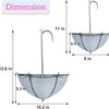 yosager 3 Pack Galvanized Metal Umbrella Wall Planter, Hanging Wall Flower Holder, Succulent Hanger Vase Indoor Outdoor Rustic for Garden Home Wall Decor