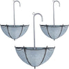yosager 3 Pack Galvanized Metal Umbrella Wall Planter, Hanging Wall Flower Holder, Succulent Hanger Vase Indoor Outdoor Rustic for Garden Home Wall Decor