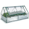 6 x 3 x 3 Feet Galvanized Raised Garden Bed with Greenhouse