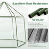 6.5 x 5.6 x 6.2 FT Mini Walk-in Greenhouse Portable Outdoor Warm House for Winter with PE Cover-Green