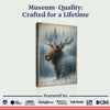 Snowy Forest Moose Double Exposure Wall Art