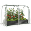 6 x 3 x 1 FT Galvanized Raised Garden Bed with Greenhouse Cover