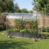6 x 3 x 1 FT Galvanized Raised Garden Bed with Greenhouse Cover