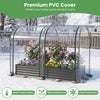 6 x 3 x 1 FT Galvanized Raised Garden Bed with Greenhouse Cover