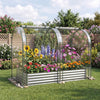 6 x 3 x 1 FT Galvanized Raised Garden Bed with Greenhouse Cover