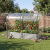 6 x 3 x 1 FT Galvanized Raised Garden Bed with Greenhouse Cover