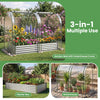6 x 3 x 1 FT Galvanized Raised Garden Bed with Greenhouse Cover