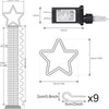 Toodour Christmas Decorations Outdoor Star Lights, 317 LED 10ft X 9 Waterfall Tree Lights with 12" Topper Star, 8 Lighting Modes Outside Christmas Lights for Yard Garden Holiday Decor (White)
