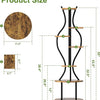 Plant Stand Indoor with Grow Lights, 7 Tier Tall Metal Plant Shelf for Multiple Plants, 55″ Lighted Plants Shelves Corner Flower Holder, Vase Shape Plant Display Rack for Home Living Room Patio