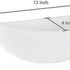 MyGift White Ceramic Wall Planters for Indoor Plants, Half Bowl Hanging Vase, Wall Mounted Succulent Planters, Set of 2