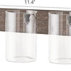 Mkono Propagation Station Wall Planter Glass Cylinder Vase Hanging Terrarium for Hydroponics Plant Cutting Indoor Outdoor Decor Brown, Plant Lover Gift