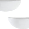 MyGift White Ceramic Wall Planters for Indoor Plants, Half Bowl Hanging Vase, Wall Mounted Succulent Planters, Set of 2