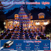 4th of July Decorations Lights, Red White Blue String Lights 320 LED 11.5 Ft Flag Stars Patriotic Light with Big Star Topper Waterproof 8 Light Modes for Indoor Outdoor Memorial Day Independence Day
