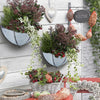 yosager 3 Pack Galvanized Metal Umbrella Wall Planter, Hanging Wall Flower Holder, Succulent Hanger Vase Indoor Outdoor Rustic for Garden Home Wall Decor