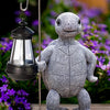 Garden Turtle Statue with Solar Lantern - Outdoor Garden Decor for Outside Yard Patio Balcony Lawn Decor - Unique Gardening Gifts for Mom Grandma