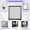 82-Inch Two-Person Portable Outdoor Toilet Cabin With Light, Sink And Fan