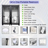 82-Inch Two-Person Portable Outdoor Toilet Cabin With Light, Sink And Fan