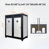 82-Inch Two-Person Portable Outdoor Toilet Cabin With Light, Sink And Fan