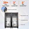 82-Inch Two-Person Portable Outdoor Toilet Cabin With Light, Sink And Fan