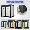82-Inch Two-Person Portable Outdoor Toilet Cabin With Light, Sink And Fan