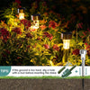 GIGALUMI Solar Lights Outdoor Waterproof, 12 Pack, Stainless Steel LED Solar Garden Lights for Patio, Lawn, Yard and Landscape, Garden Decor Patio Decor,Warm White