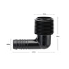 3/4" MPT x 1/2" Barb Riser Flex Pipe Elbow 94360