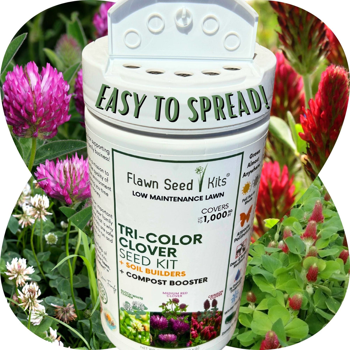 Tri-Color Clover Seed Easy Spread Shaker – photo 17