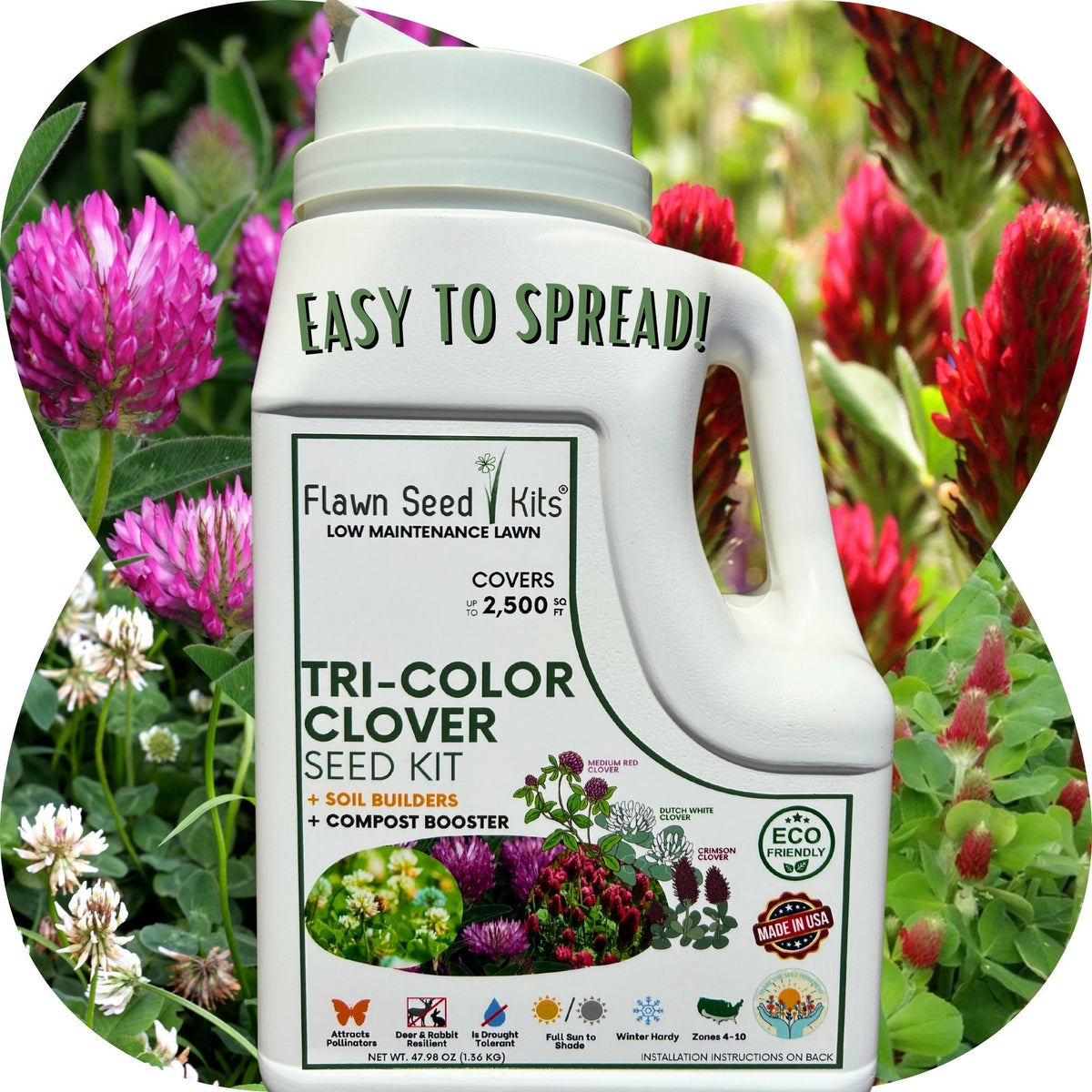Tri-Color Clover Seed Easy Spread Shaker – photo 18