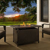 Albany 44" Rectangular Woven Aluminum Convertible Gas Fire Pit Table – photo 2