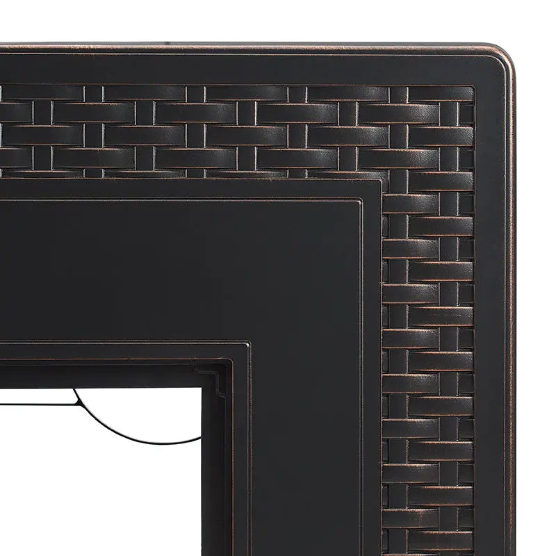 Albany 44" Rectangular Woven Aluminum Convertible Gas Fire Pit Table – photo 8