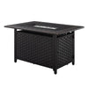 Albany 44" Rectangular Woven Aluminum Convertible Gas Fire Pit Table – photo 7