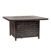 Armstrong 42" Square Basketweave Aluminum Convertible Gas Fire Pit Table