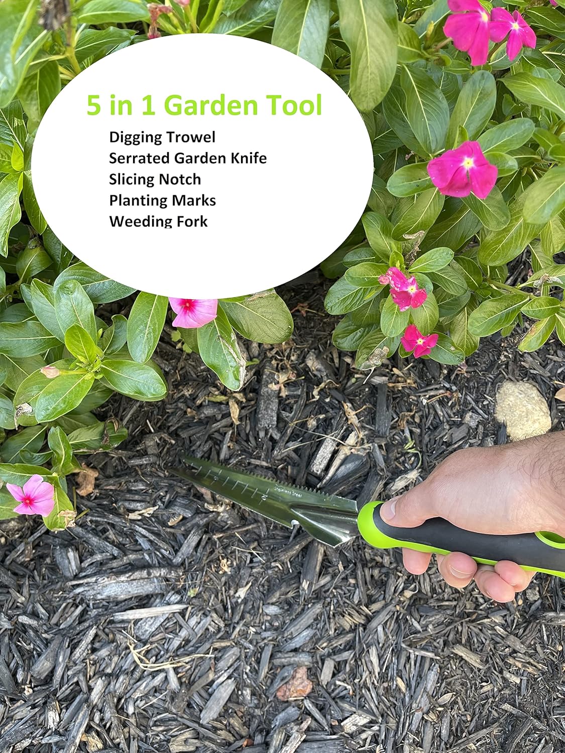 Stainless Steel 5-in-1 Garden Weeder Trowel – photo 2