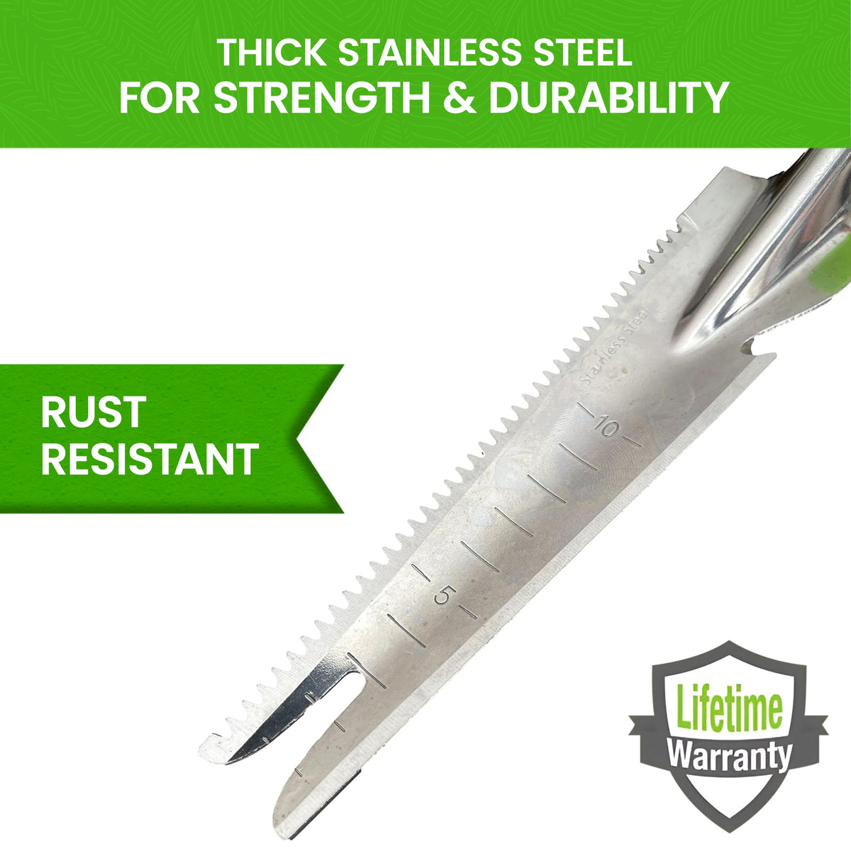 Stainless Steel 5-in-1 Garden Weeder Trowel – photo 5