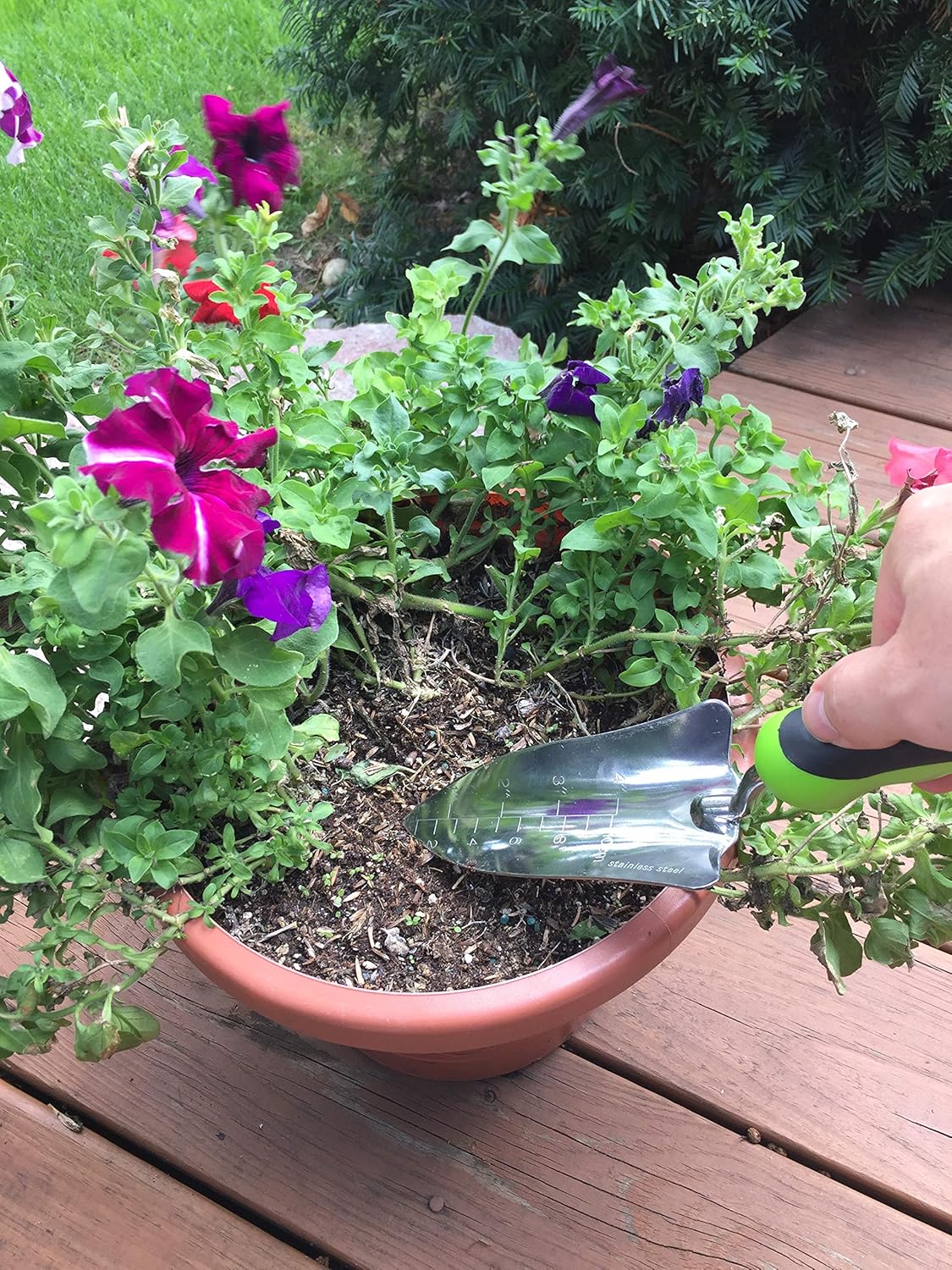 Stainless Steel 3pc Gardening Tool Set (Includes Trowel Transplanter Cultivator) – photo 3