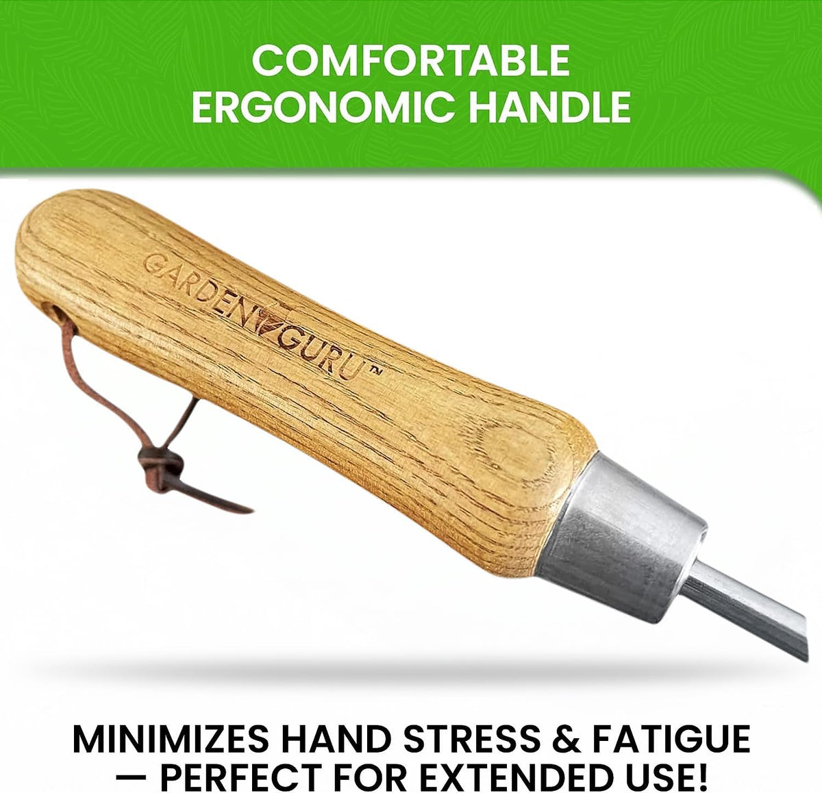 Stainless Steel 5-in-1 Weeder Trowel (classic wood handle) – photo 4