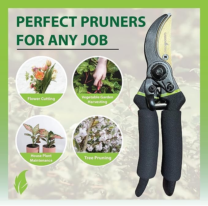 Titanium Soft Grip Garden Pruning Shears Clippers – photo 3