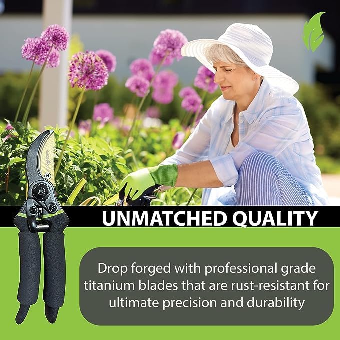 Titanium Soft Grip Garden Pruning Shears Clippers – photo 4