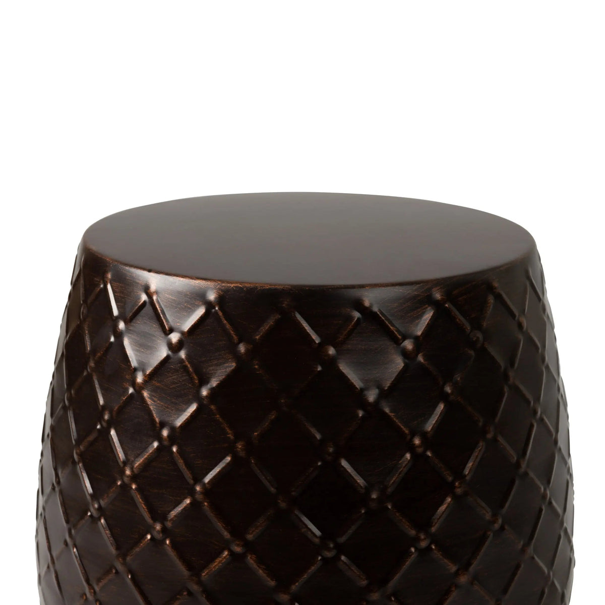 Braga Metal Stool Table Container in Antique Bronze Finish – photo 6